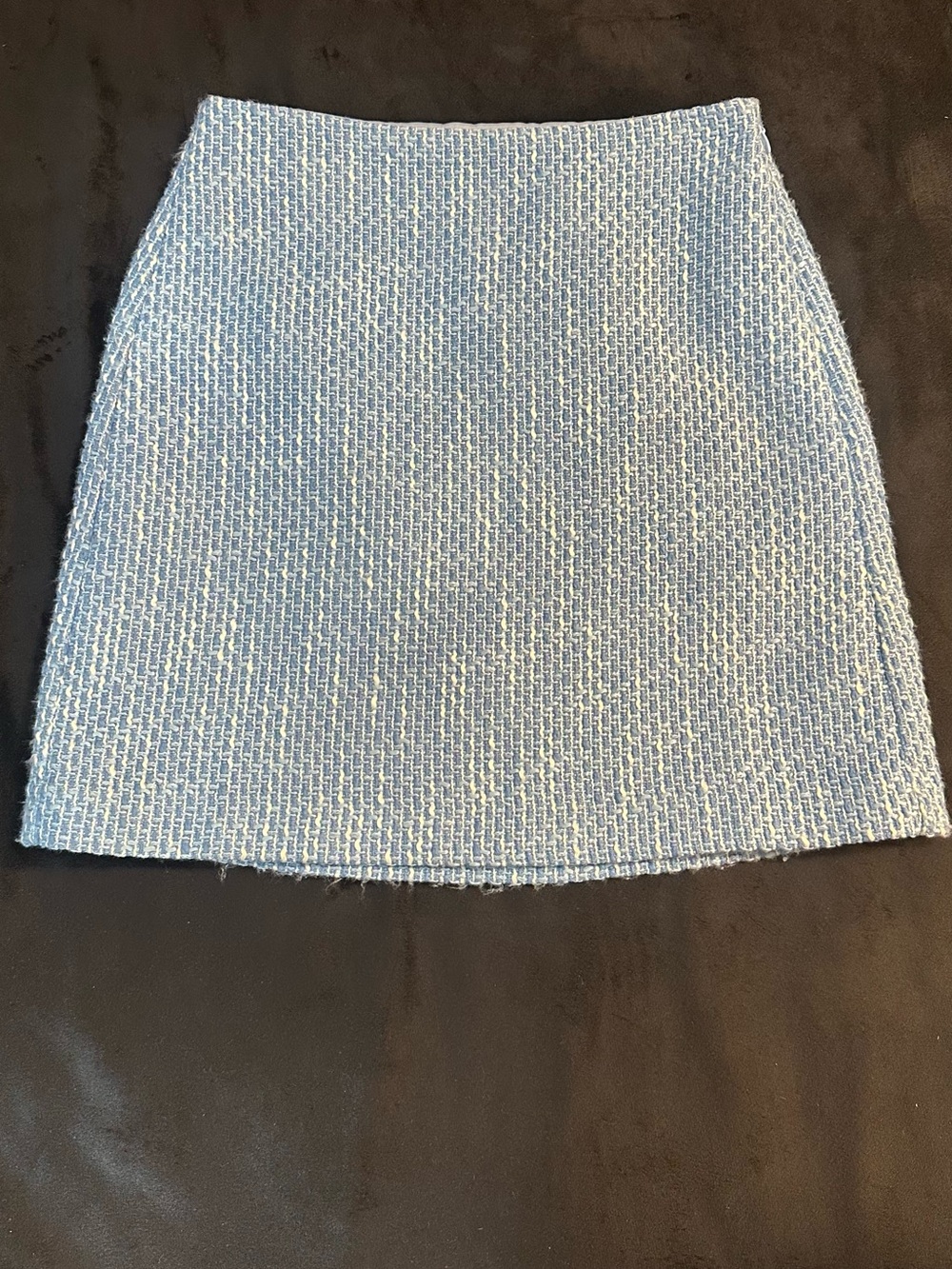 LOFT Light Blue Tweed Mini Skirt